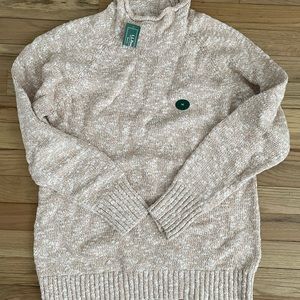 LL Bean Cotton Mock Neck Sweater